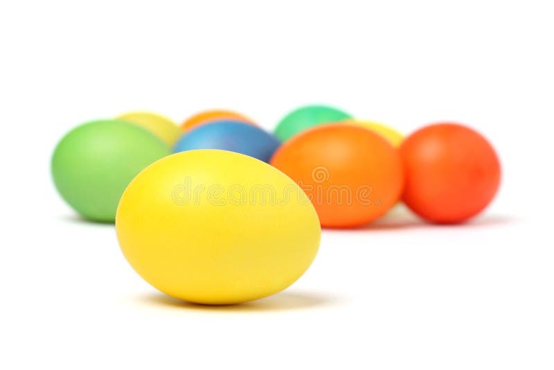 An Easter Egg Hunt with Plastic Eggs on a Green Lawn Stock Photo ...