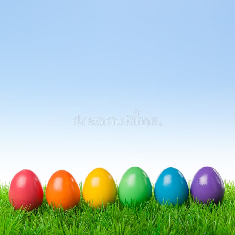 Colorful easter eggs