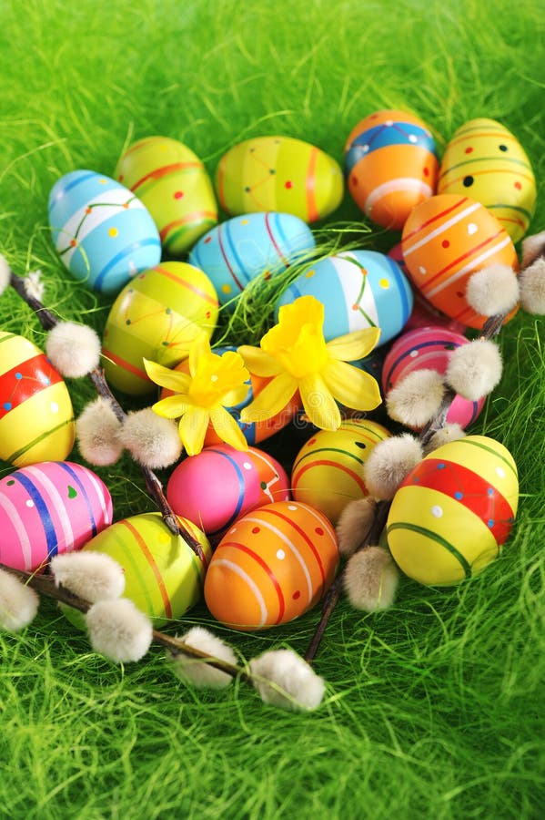 Colorful easter eggs