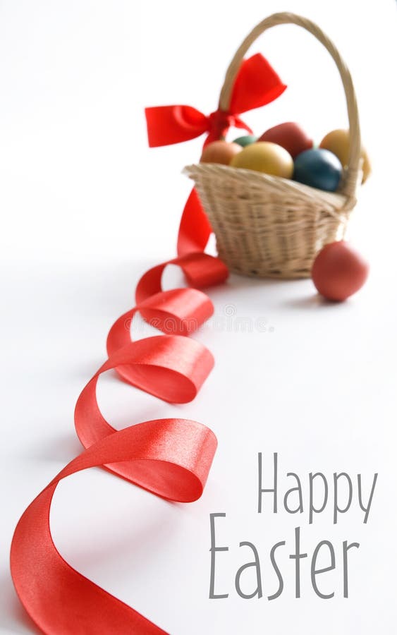 Colorful easter eggs in wooden bowl