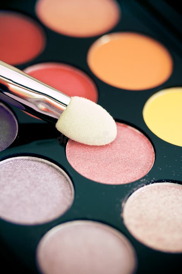 Colorful Eyeshadow Palette, Vintage Tones Stock Image Image of
