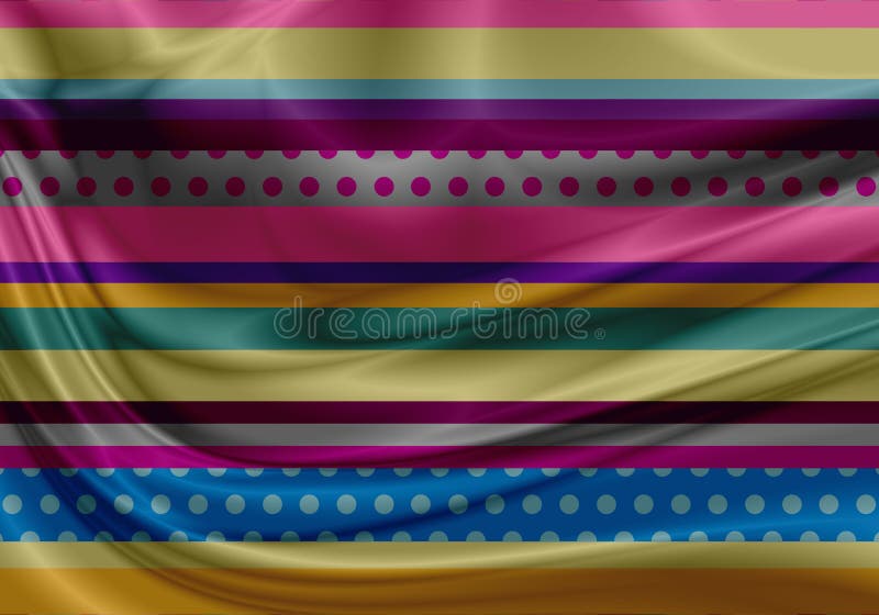 Colorful fabric with folds royalty free illustration