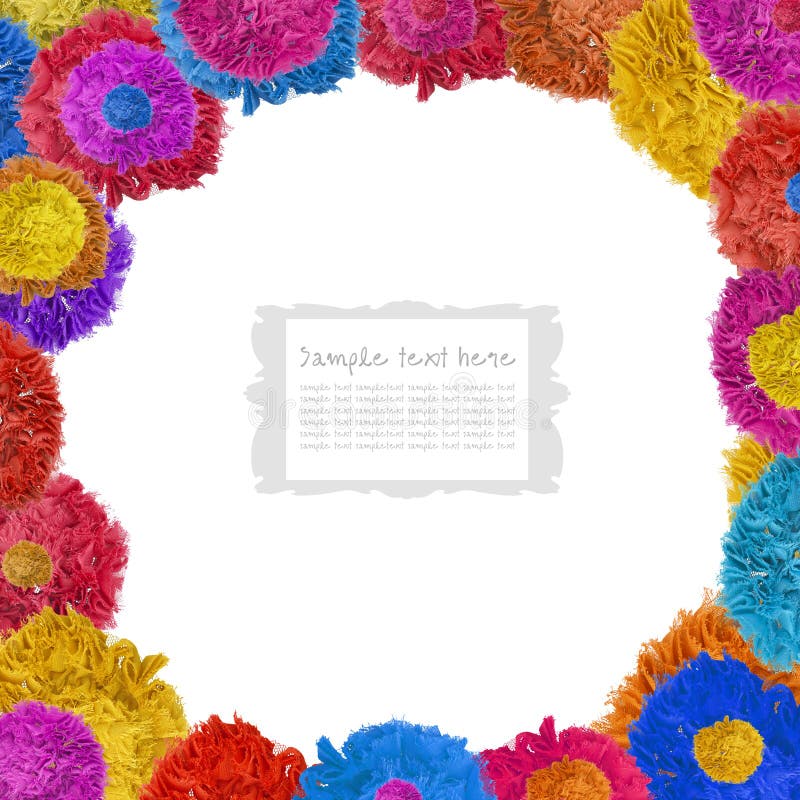 Colorful fabric frame royalty free illustration
