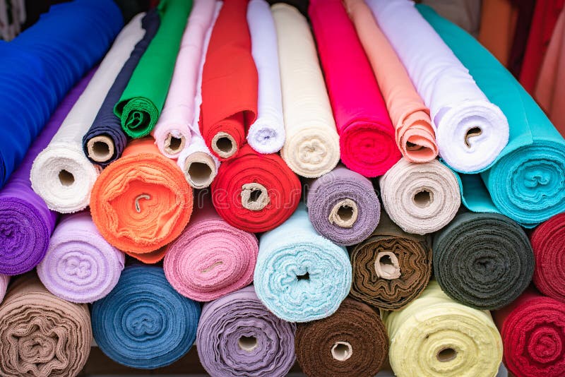 Colorful fabric rolls stock image. Image of colored, paint 32464787