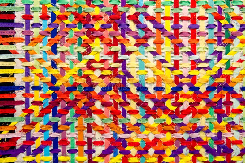 Colorful fabric samples stock image