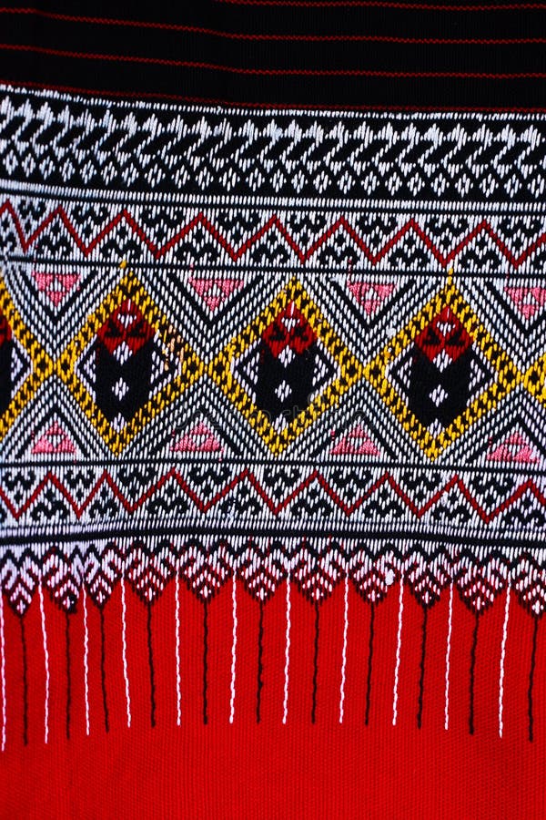Woven Ethnic Fabric, Close Up Stock Photo - Image of handicraft ...