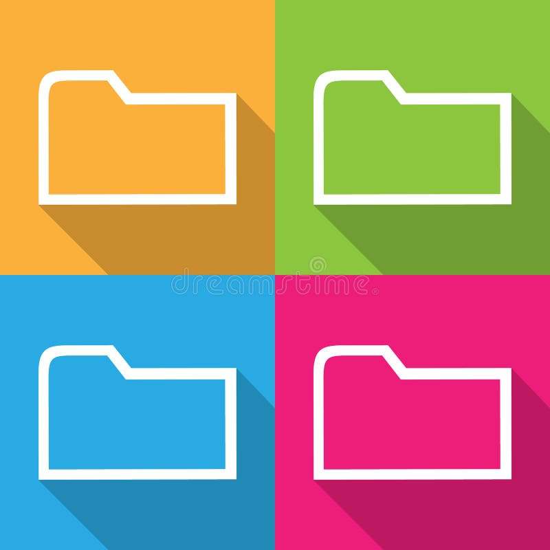 Colorful File Folder Vector Eps10 Great For Any Use Stock Vector