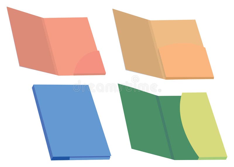 Colorful File Folders Vector Illustration vector illustration