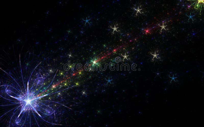Colorful fireworks with big star royalty free illustration Colorful fireworks with big star royalty free illustration