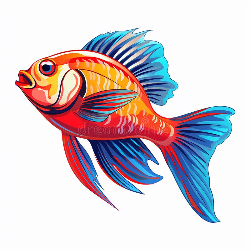 Colorful Fish Beauty Underwater Magic Stock Illustration - Illustration of  cartoon, grill: 294616577