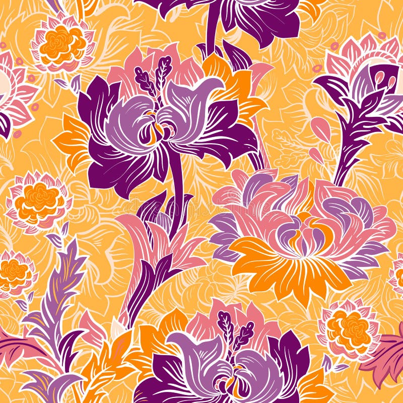 Colorful floral seamless pattern vector illustration Colorful floral seamless pattern vector illustration