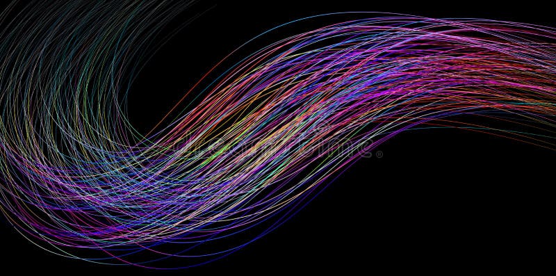 Colorful flow brush stroke. Wave sea isolated line royalty free stock photography