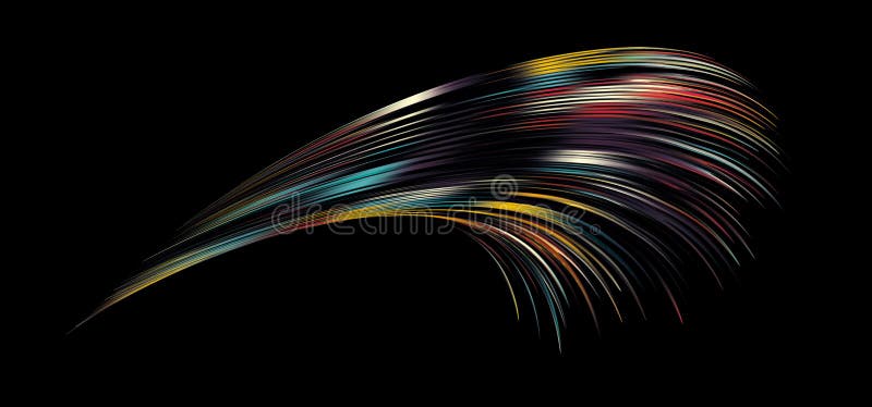 Colorful flow brushstroke. Ribbon isolated line.. Realistic volume wave. Liquid paint ink shape isolated on white background.