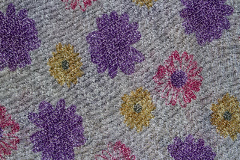 Colorful flower fabric stock photos