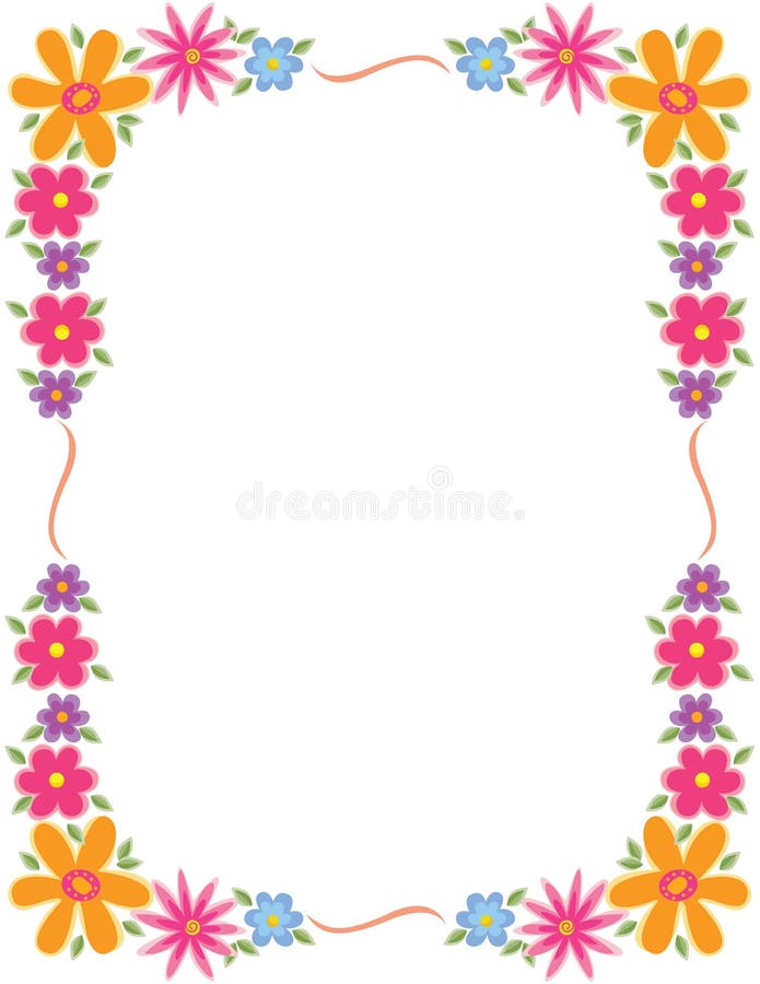 Daisy border / frame stock vector. Illustration of pattern - 6943350