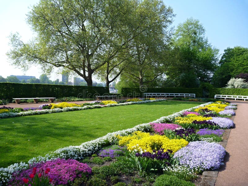 Colorful Flower Garden in Dresden Stock Photo Image of landmarks