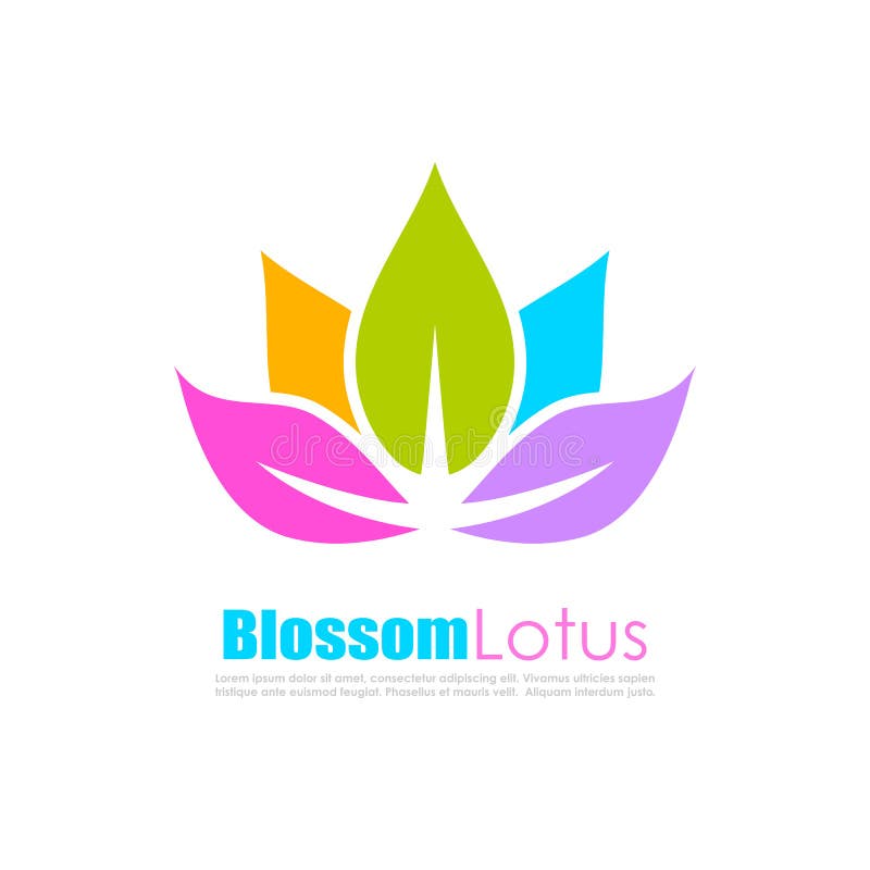 Colorful flower vector logo vector illustration