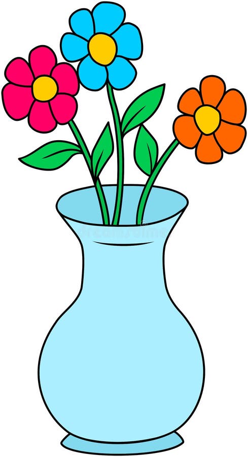 Vase Flower Cartoon Stock Illustrations 3 691 Vase Flower