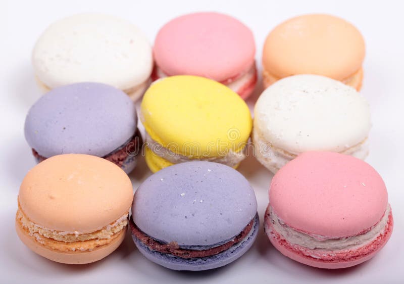 Colorful French Macaron Cookies Stock Image - Image of baking, biscuit ...