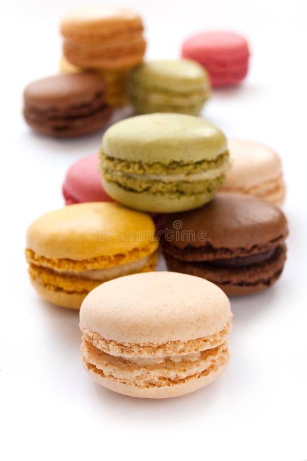 Colorful macaroons stock photo. Image of biscuit, three - 32120428