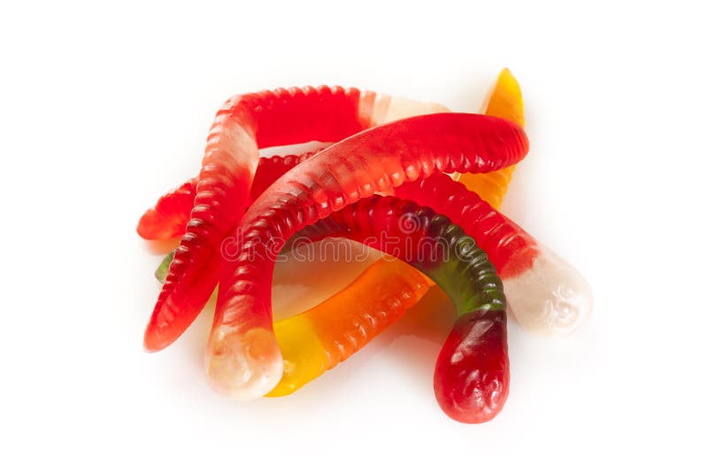 Colorful Fruity Gummy Worm Candy