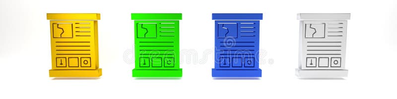 Colorful Game guide icon isolated on white background. User manual, instruction, guidebook, handbook. Minimalism concept vector illustration