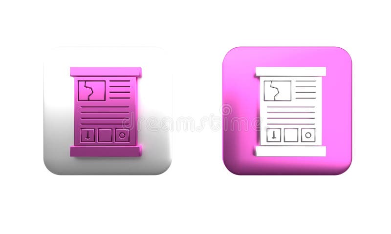 Colorful Game guide icon isolated on white background. User manual, instruction, guidebook, handbook. Square button. 3D stock illustration