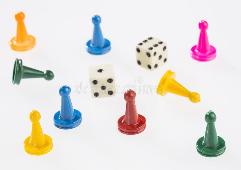 Colorful Game Pieces and Dice Stock Photo Image of together, challenge 170145610