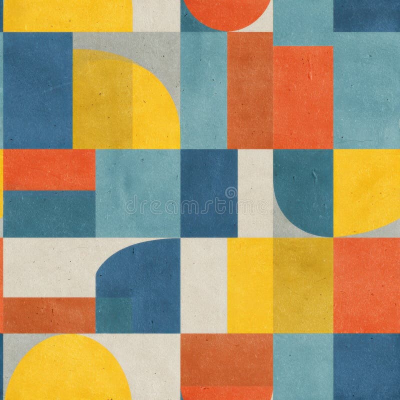 Colorful Geometric Abstract Pattern with Modern Vibrant Shapes and Textures. stock photos