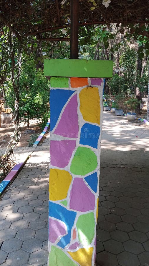 Colorful Geometric Pattern Wall Painting Geometric Theme Mural Wall