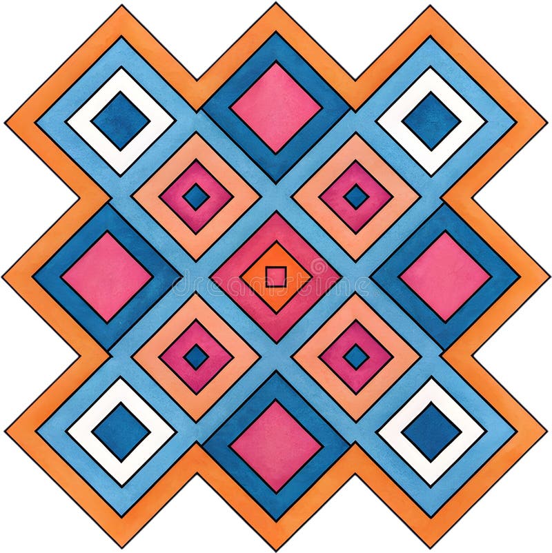 Colorful geometric patterns creating vibrant abstract visual designs for modern art. vector illustration
