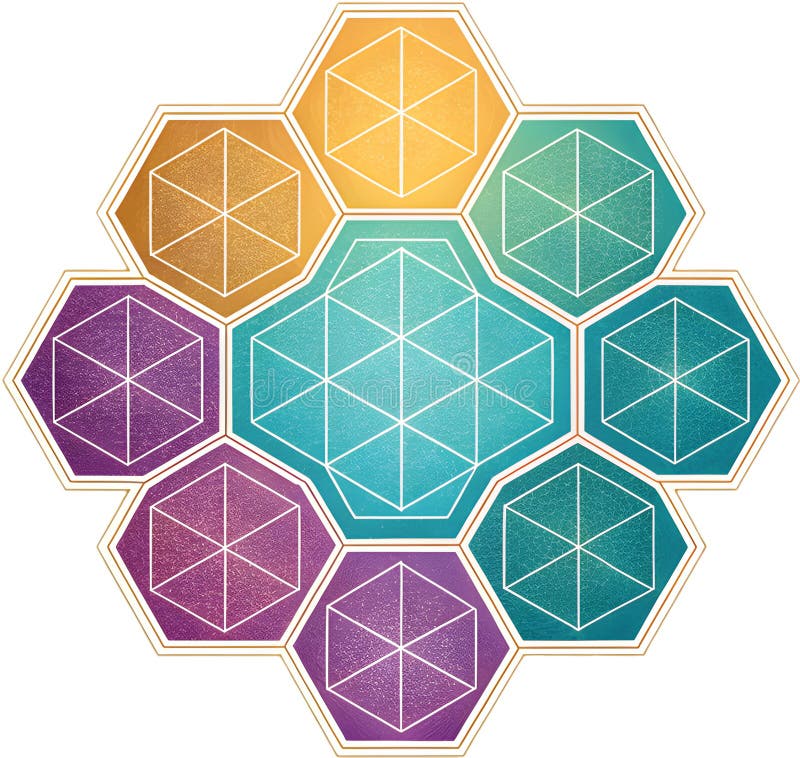 Colorful geometric patterns creating vibrant abstract visual designs for modern art. vector illustration