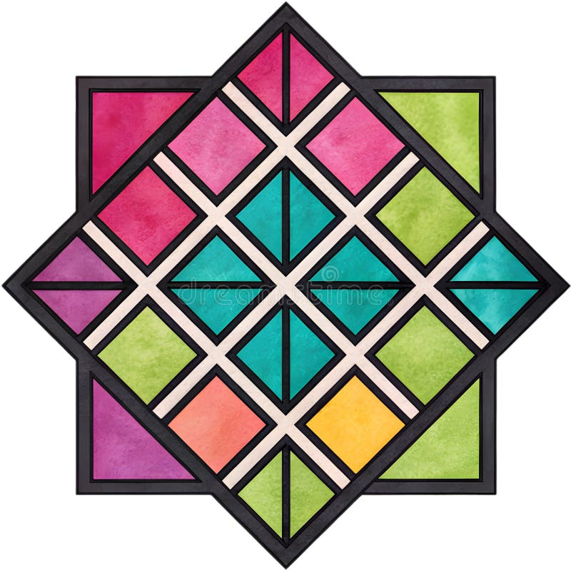 Colorful geometric patterns creating vibrant abstract visual designs for modern art. vector illustration