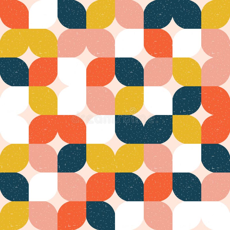 Colorful geometric seamless pattern. Retro style.