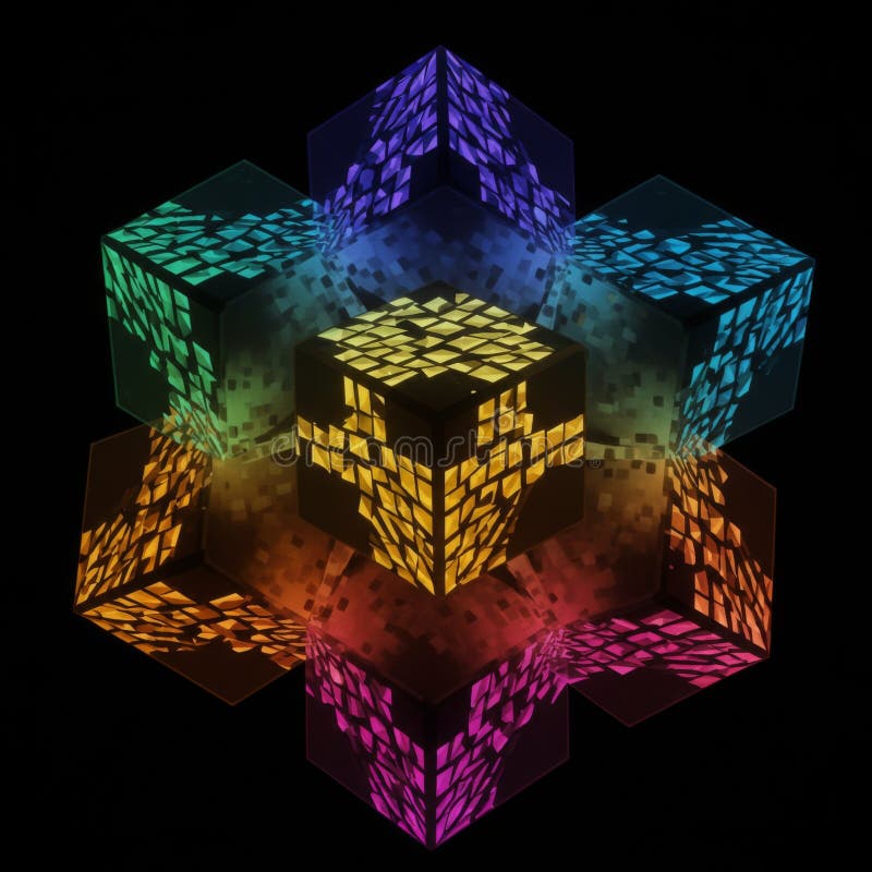 Colorful Gglobes Abstract geometrisch ontwerp stock illustratie