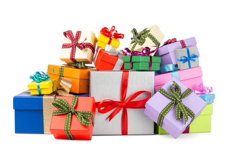 Colorful gift boxes stock photo. Image of paper, voucher - 35848584