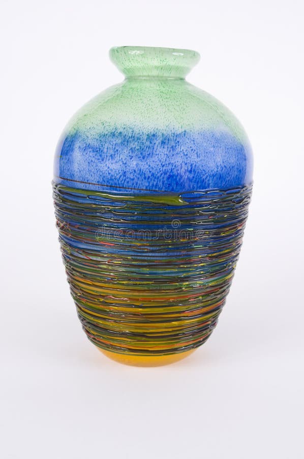 Colorful glass vase