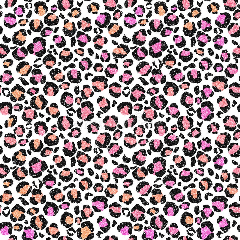 Glitter Leopard Pattern Design Background Stock Illustration - Illustration  of fashion, graphic: 186758889