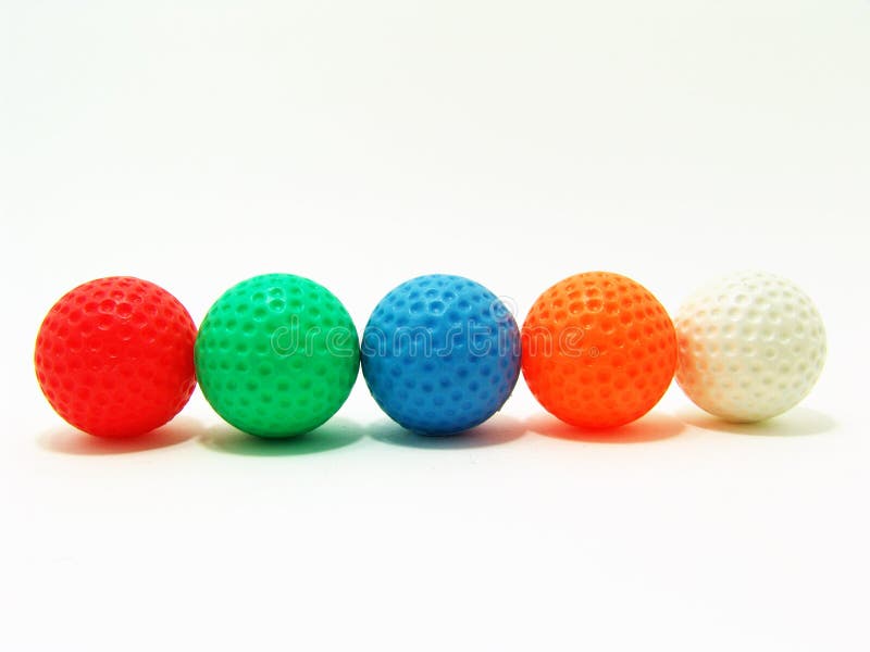 Colorful golf balls stock photo. Image of dimpled, pressurized 5832574