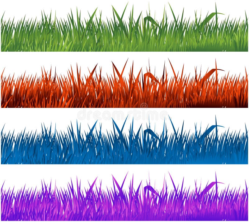 Colorful grass collection