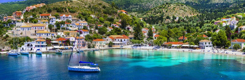 Colorful Greece Series - Beautiful Coastal Village Assos in Kefalonia ...
