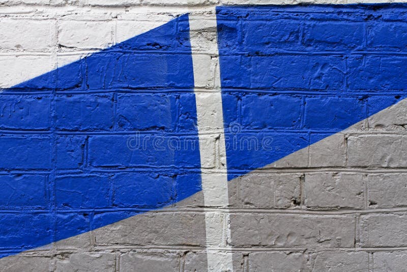 Colorful Grey, Blue and White Painted Brick Wall Stock Photo Image of