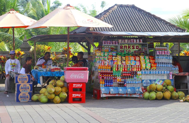 Characteristic Small Grocery Store, Bali, Indonesia Editorial Stock