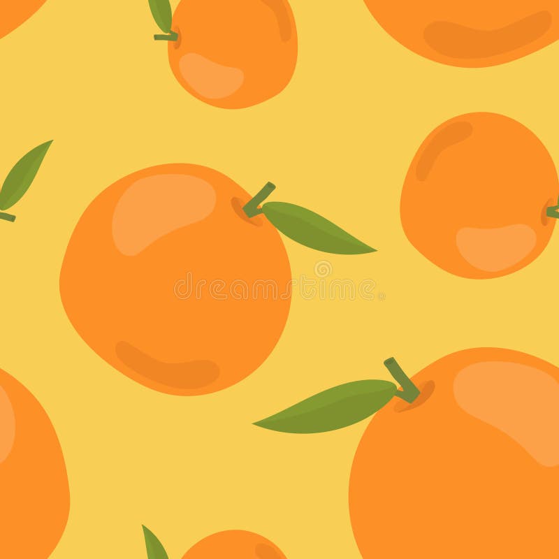 Colorful hand drawn orange pattern royalty free illustration