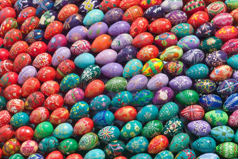 Traditional Decorated Easter Eggs. Czech Republic Stock Photo Image