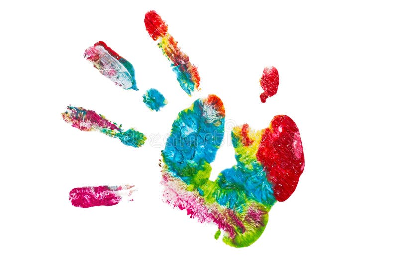 Colorful hand painted isolated stock images