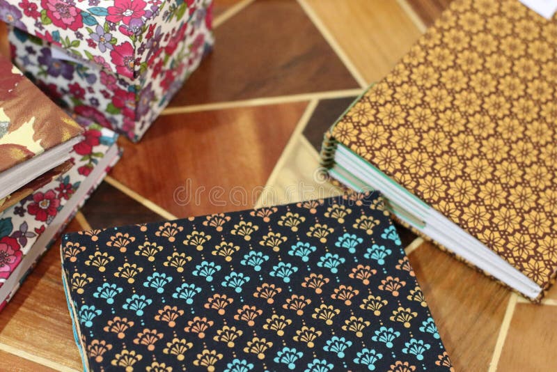 Handmade books and boxes stock image. Image of colorful 141036101