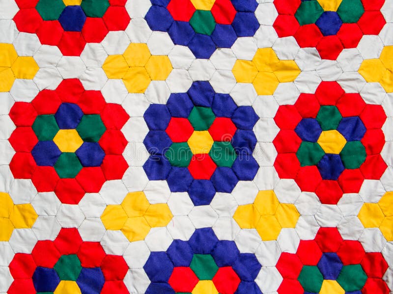 Colorful handmade fabric stock photos