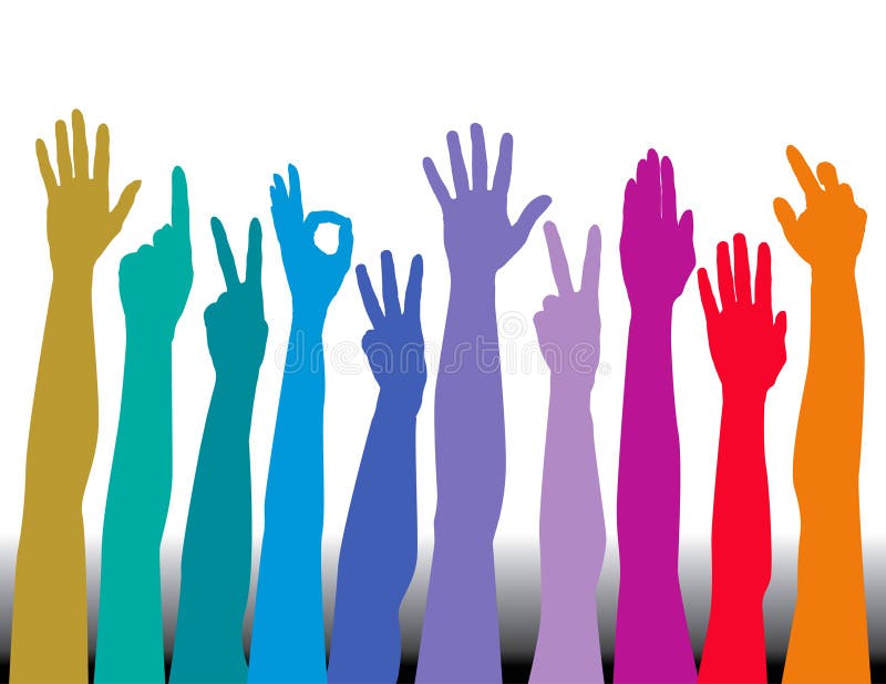 Colorful Hands vector illustration