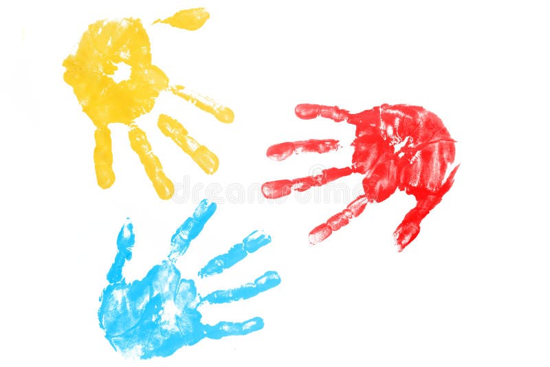 Colorful hands child printed